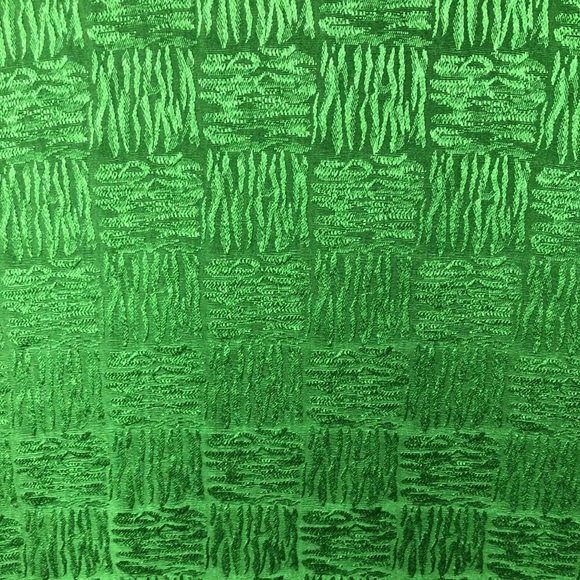 Creme de silk green patterned 100% silk dress top - Picture 5 of 5